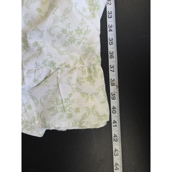 Vtg 90s Nightgown 100% Cotton Floral Green Prairie Cottage Farmhouse 1X Plus Sz - Picture 12 of 12